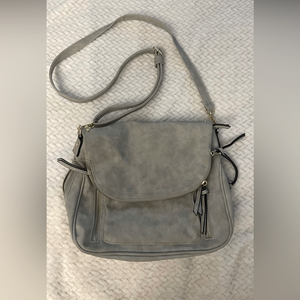 Suede Medium Sized Crossbody